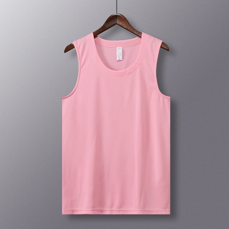 Activity Competition Loose Sports Quick-Drying Sleeveless T-Shirt Vest For Adults And Kidsren Family Tops With Logo Printed On Casual - Image 1